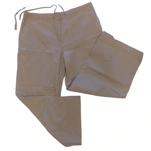 La Redoute Linen Blend Sand Colour Wide Leg Pants Size 12 - Picture 5 of 10